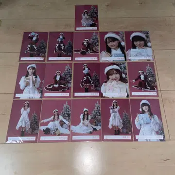 크리스마스 의상 사진 카드 15장 세트