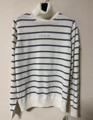 adabat 스트라이프 터틀넥 니트 M 사이즈 미사용 새상품, 택 포함