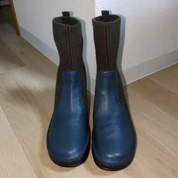 인코르제 니트 부츠 네이비 24cm