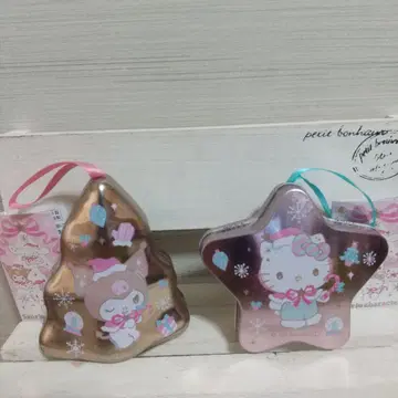 산리오 크리스마스 오너먼트 캔 2개 세트