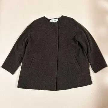 NATURAL BEAUTY BASIC 캐시미어 블렌드 코트 다크 브라운