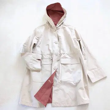 세실 리버서블 스프링 코트 후드 부착 고급 깔끔한 캐주얼 L