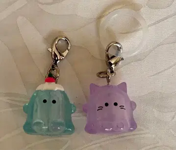 오바케누 메지루시 액세서리 2개 세트 젤리누 냥코누