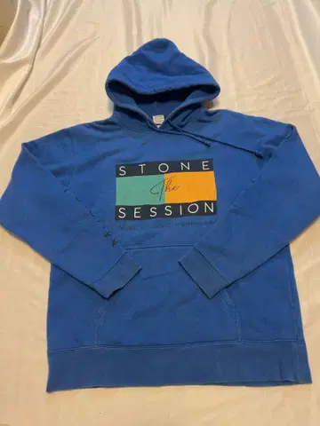 STONE THE SESSION 재지스포트 파랑 후드티
