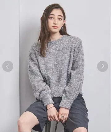 UNITED ARROWS 글리터 크루넥 니트