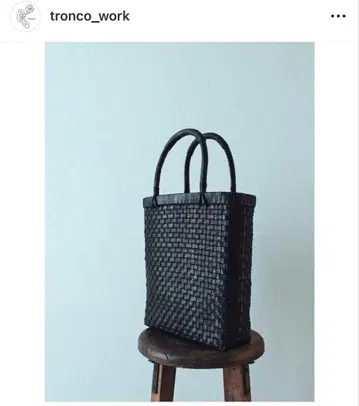 [ 즉완품 ] tronco ( 트론코 ) 가죽 바스켓백 블랙 세로형