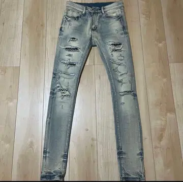 mnml 데미지 가공 스키니 데님 사이즈 29