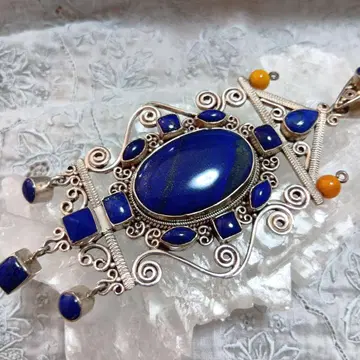 라피스 라줄리 펜던트 대 실버대