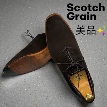 새상품급 스코치 그레인 홀컷풍 다크 브라운 24.5EEE