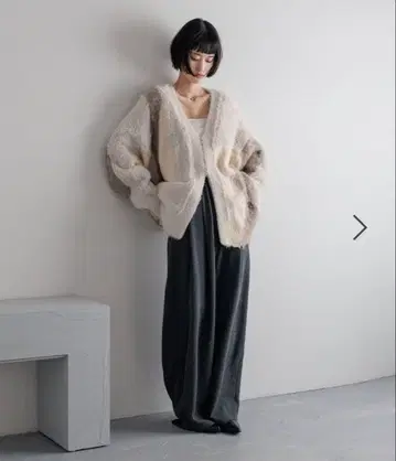 로리즈팜 샤기 ZIP 가디건 롱 슬리브