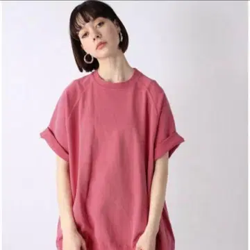 지나시스 빈티지 미니 빅 T셔츠 핑크