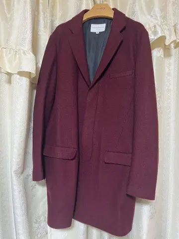 TOMORROWLAND 버건디 체스터 코트 L 사이즈 울 코트