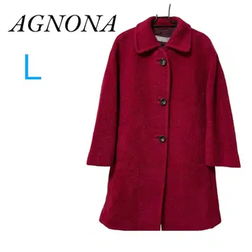 AGNONA 모헤어 코트 이탈리아 빨간색 따뜻한