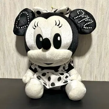 미니 마우스 봉제 인형 약 33cm 그레이 x 블랙 모노톤