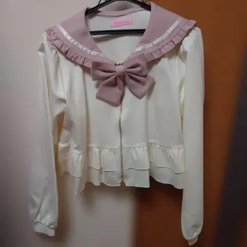 세일러 카라 리본 포함 후드티