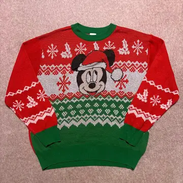 미키 니트 풀오버 크리스마스 아베일
