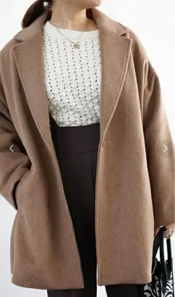 archives 울 혼방 오버 사이즈 롱 코트 브라운 M