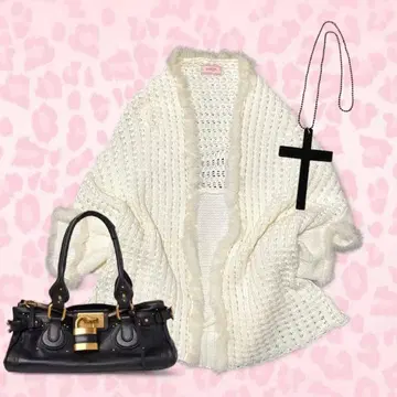 y2k 공주 갸루 페어리 헤이세이 퍼 판초 케이프 코트