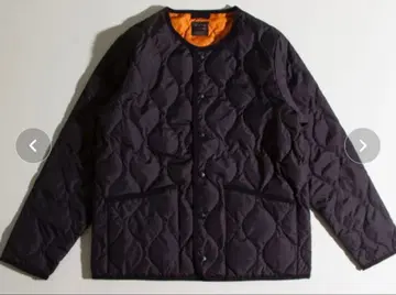 TAION 퀼팅 자켓 다운 블랙