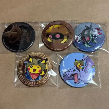 포켓몬 화석 박물관 캔 배지 컬렉션 5종류