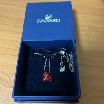 Swarovski 하트형 목걸이 레드