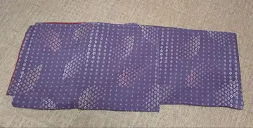 보라색 꽃무늬 코몬 이중 기모노