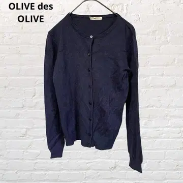 9881 올리브데올리브 울 혼방 긴팔 가디건 오피카지 네이비 컬러