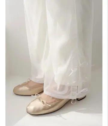 JUMELLE 리본 튤 팬츠 아이보리