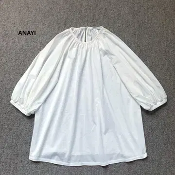 [컨디션 최상] ANAYI 아나이 개더 볼륨 티셔츠 퍼프 슬리브 셔츠