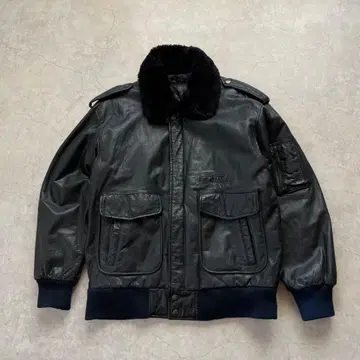 G-1 가죽 자켓 플라이트 자켓 보아 소가죽 블랙