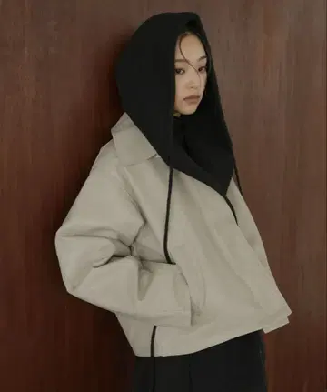 hellam 발라클라바풍 후드 니트 머플러 미사용 새상품