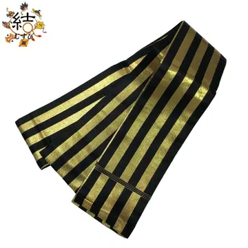 MO-3591 남성용 오비 세로 줄무늬 골드 컬러 블랙 컬러