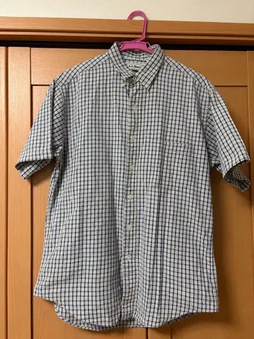 L.L.Bean 엘엘빈 체크 무늬 반팔 셔츠 90s