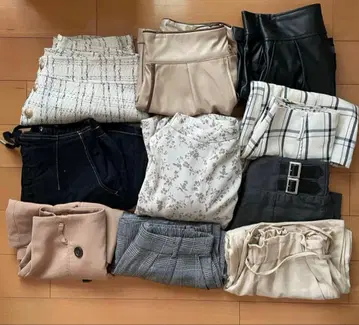 여성용 하의 스커트 묶음 판매 10점 겨울 의류 10대 20대