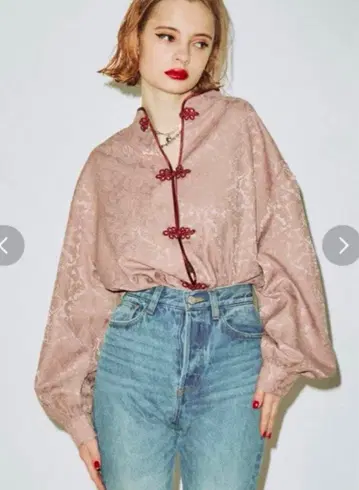 jouetie 쥬에티 차이나 루즈 셔츠 핑크 M 새상품급 익명 배송