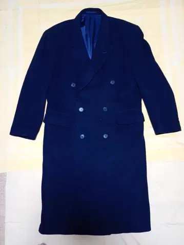 남성용 캐시미어 더블 브레스트 체스터 코트