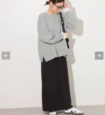 저널 스탠다드 리룸 코튼 반지 도트 맨투맨 그레이