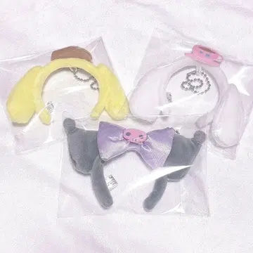 산리오 시크릿 미니 머리띠 시나몬 쿠로미 폼폼푸딩