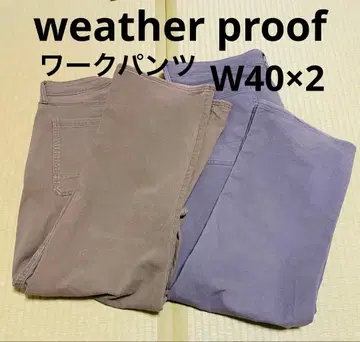weather proof 워크 팬츠 2개 W40 카키 그레이