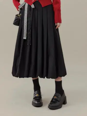 벌룬 실루엣*가을/겨울 스커트 넉넉한 롱 기장 외출에 최적