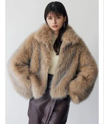 mix 인조 모피 블루종