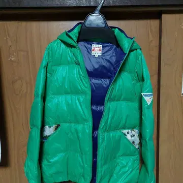 TITICACA 후드 부착 그린 다운 자켓 M