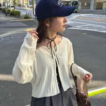 kastane 벨로아 튤 2WAY 가디건