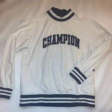 Champion 하이넥 트레이닝복 화이트/네이비