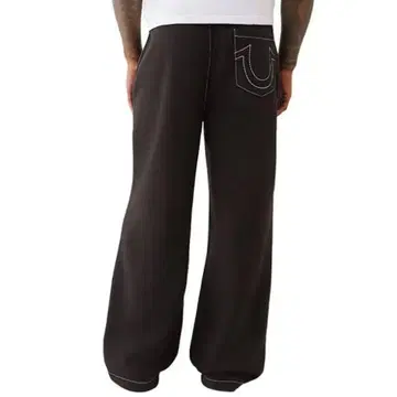 새상품 트루릴리젼 스웨트 팬츠 배기 블랙 슈퍼T