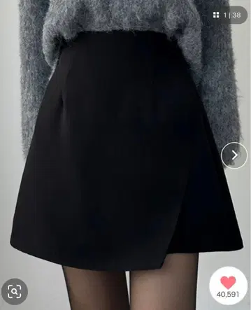 Louere (루엘레) 인팬츠 포함 랩 스타일 미니스커트 L 사이즈