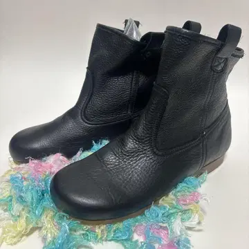 [ Recipe ] 새상품급 블랙 페코스 부츠 천연 가죽 3E 숏부츠