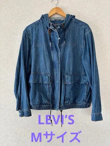 LEVI'S 데님 블루 후드 부착 자켓 M 사이즈