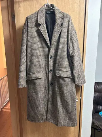 Bemo 체크 무늬 코트 M 사이즈