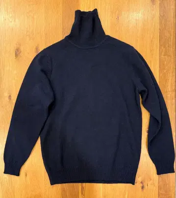 울 마크 네이비 터틀넥 스웨터 L